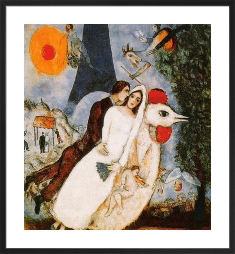 Marc Chagall、Bouquet With Eiffel Tower Marc Chagall | BOUQUET À LA TOUR EIFFEL (M. 222) (1958) | Artsy