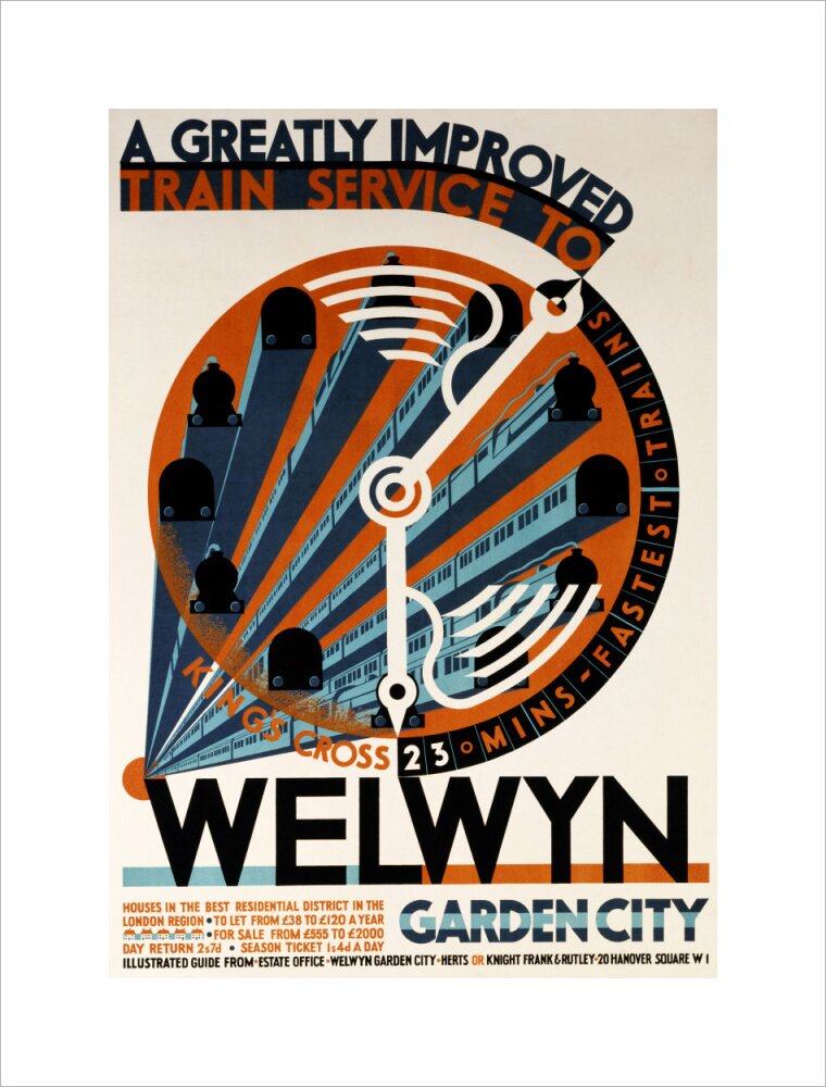 Welwyn Garden City A Greatly Improved Service Art Print By Cecil