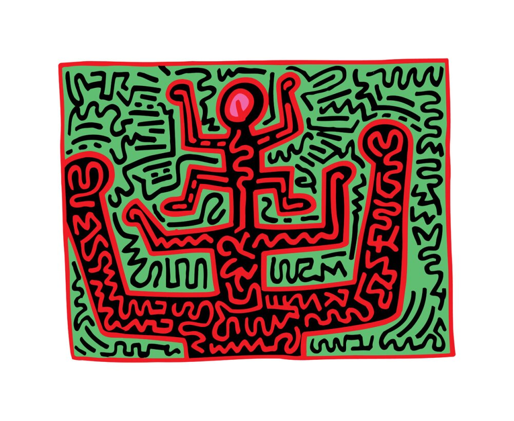 Untitled, 1985 (abstract) Art Print by Keith Haring | King & McGaw