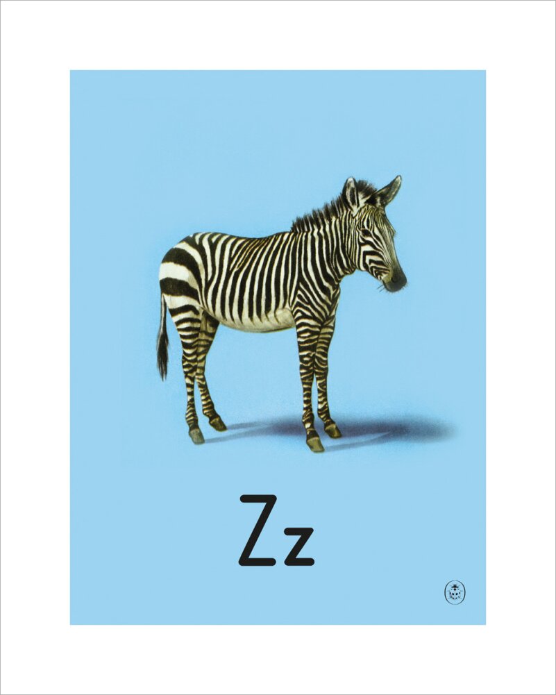 Z is for zebra Art Print by Ladybird Books