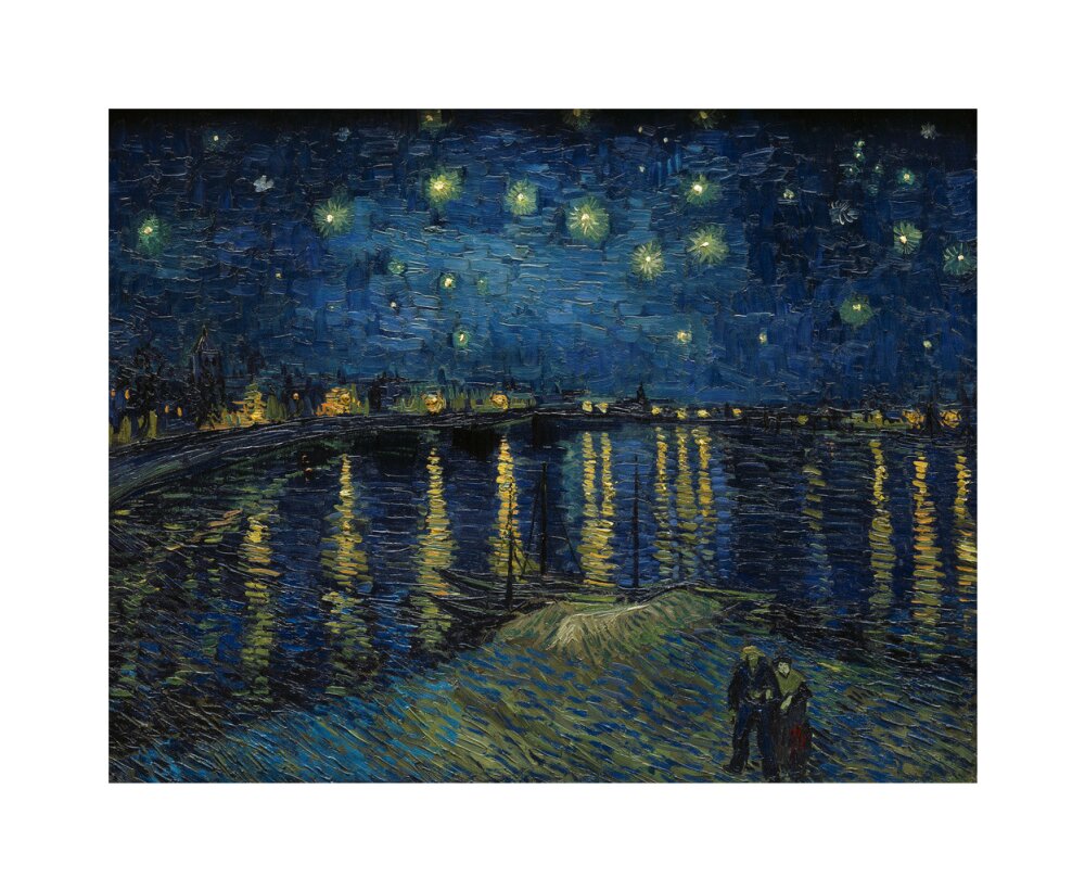 Starry Night Over the Rhone 1888 Art Print by Vincent Van Gogh King McGaw