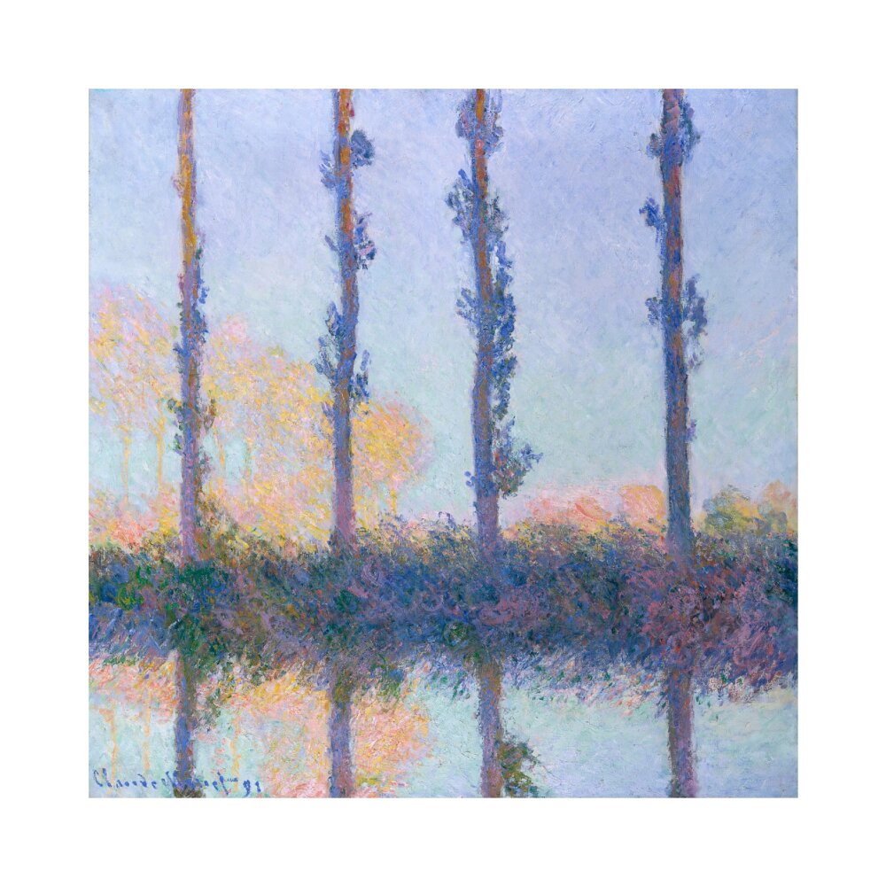 The Four Trees 1881 Art Print by Claude Monet King McGaw
