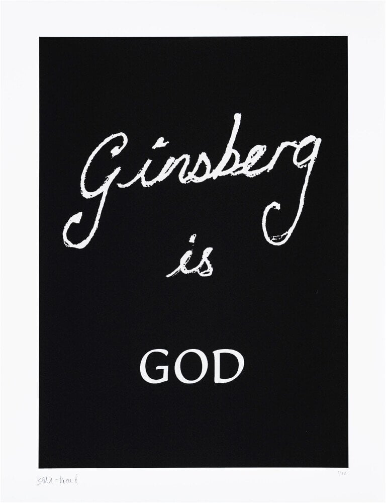 Ginsberg is God by Bella Freud art print from King McGaw